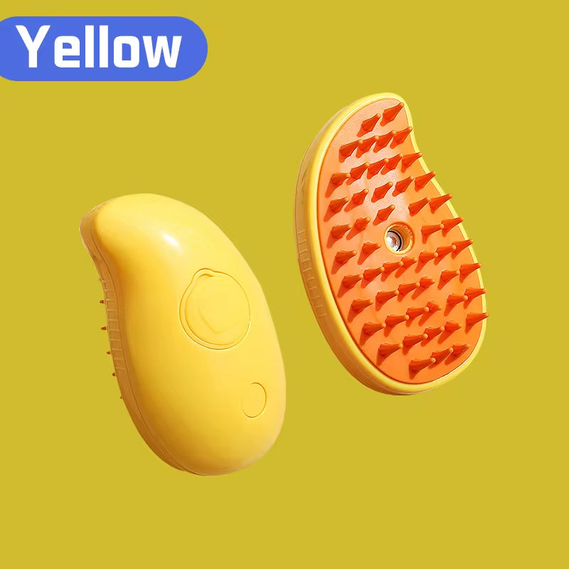 Escova Elétrica 3 em 1 para Cães e Gatos com Pulverização e Massage / 3-in-1 Electric Pet Brush with Spray, Massage & Hair Removal