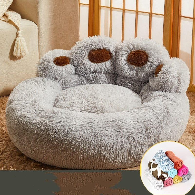 Cama macia em forma de pata para cães e gatos / Soft Paw-Shaped Pet Bed for Dogs & Cats