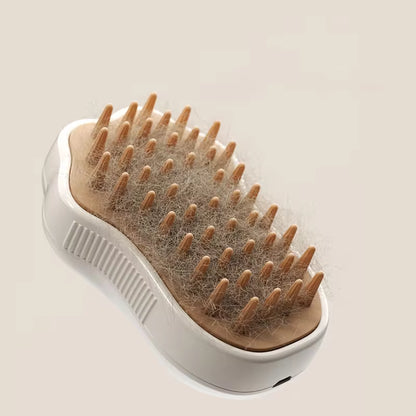 Escova Elétrica 3 em 1 para Cães e Gatos com Pulverização e Massage / 3-in-1 Electric Pet Brush with Spray, Massage & Hair Removal