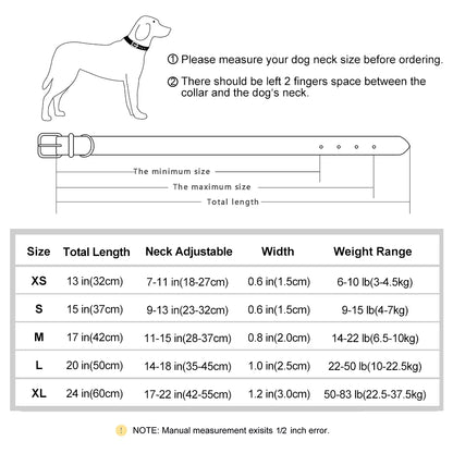 Coleira Personalizada em Pele PU para Cães – Com Placa Gravada Gratuita / Personalized PU Leather Dog Collar – Free Engraved Nameplate