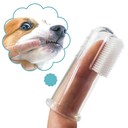 Escova de Dentes de Silicone para Dedo – Higiene Oral para Cães e Gatos / Soft Silicone Finger Toothbrush for Dogs & Cats