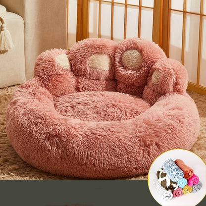 Cama macia em forma de pata para cães e gatos / Soft Paw-Shaped Pet Bed for Dogs & Cats