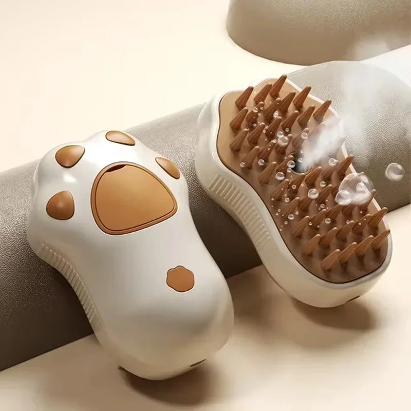 Escova Elétrica 3 em 1 para Cães e Gatos com Pulverização e Massage / 3-in-1 Electric Pet Brush with Spray, Massage & Hair Removal