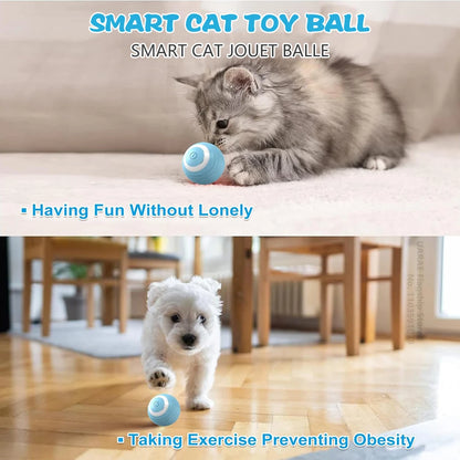  Bola Interativa Elétrica para Gatos – Brinquedo Inteligente com Movimento Automático / Smart Interactive Electric Cat Ball – Automatic Rolling Toy