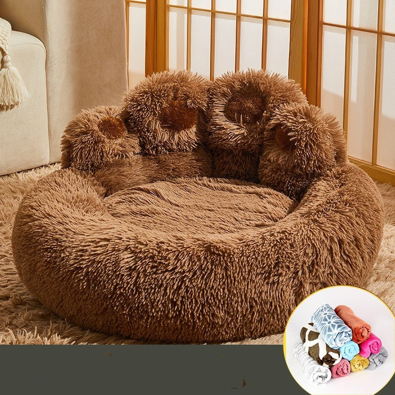 Cama macia em forma de pata para cães e gatos / Soft Paw-Shaped Pet Bed for Dogs & Cats