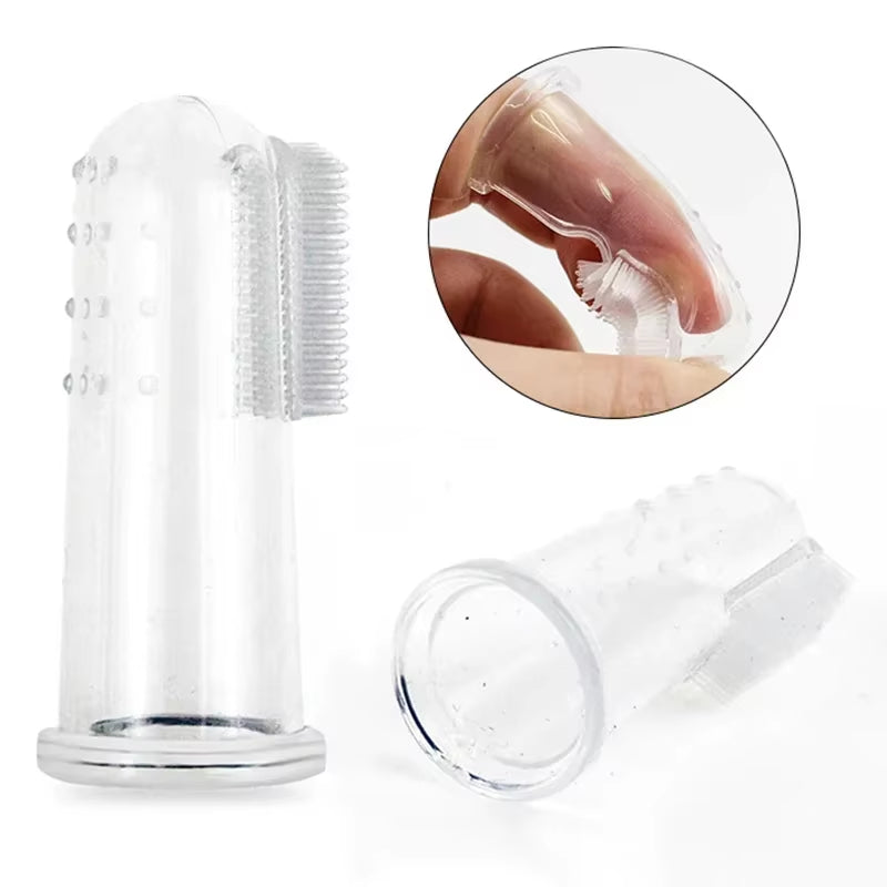 Escova de Dentes de Silicone para Dedo – Higiene Oral para Cães e Gatos / Soft Silicone Finger Toothbrush for Dogs & Cats