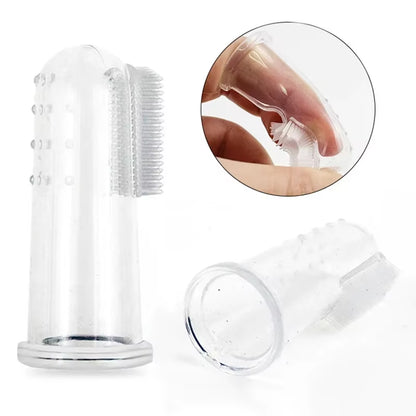 Escova de Dentes de Silicone para Dedo – Higiene Oral para Cães e Gatos / Soft Silicone Finger Toothbrush for Dogs & Cats