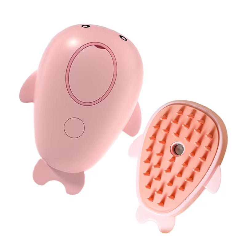 Escova Elétrica 3 em 1 para Cães e Gatos com Pulverização e Massage / 3-in-1 Electric Pet Brush with Spray, Massage & Hair Removal