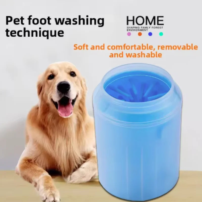 Copo de Limpeza para Patas de Cães – Escova Portátil com Cerdas de Silicone / Dog Paw Cleaner Cup – Portable Paw Washer with Soft Silicone Bristles