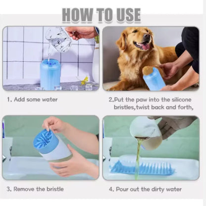 Copo de Limpeza para Patas de Cães – Escova Portátil com Cerdas de Silicone / Dog Paw Cleaner Cup – Portable Paw Washer with Soft Silicone Bristles