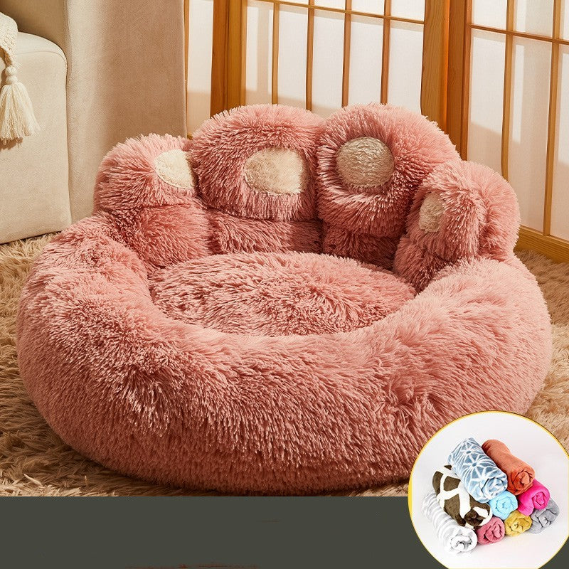 Cama macia em forma de pata para cães e gatos / Soft Paw-Shaped Pet Bed for Dogs & Cats