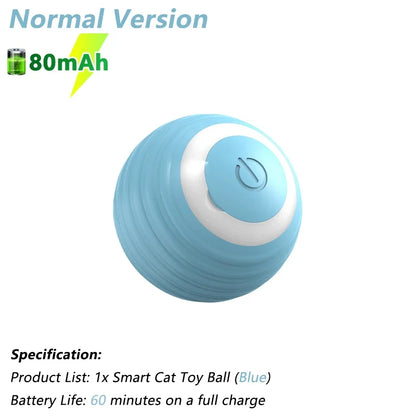  Bola Interativa Elétrica para Gatos – Brinquedo Inteligente com Movimento Automático / Smart Interactive Electric Cat Ball – Automatic Rolling Toy