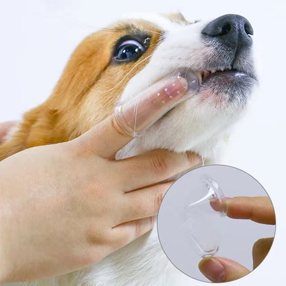 Escova de Dentes de Silicone para Dedo – Higiene Oral para Cães e Gatos / Soft Silicone Finger Toothbrush for Dogs & Cats