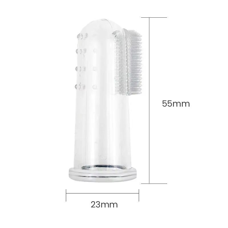 Escova de Dentes de Silicone para Dedo – Higiene Oral para Cães e Gatos / Soft Silicone Finger Toothbrush for Dogs & Cats