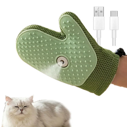 Escova Elétrica 3 em 1 para Cães e Gatos com Pulverização e Massage / 3-in-1 Electric Pet Brush with Spray, Massage & Hair Removal