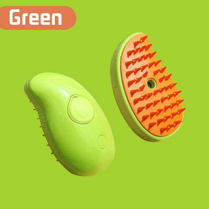 Escova Elétrica 3 em 1 para Cães e Gatos com Pulverização e Massage / 3-in-1 Electric Pet Brush with Spray, Massage & Hair Removal